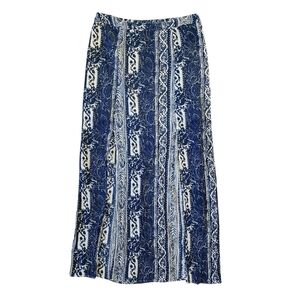 2014 AEO American Eagle Outfitters Double Slit Maxi Skirt 10 Blue Boho Festival